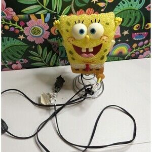 Spongebob Squarepants Lamp Melted Plastic Nickelodeon Light Running Bob Spring